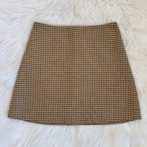 Aritzia Wilfred perfect mini skirt in checkered plaid